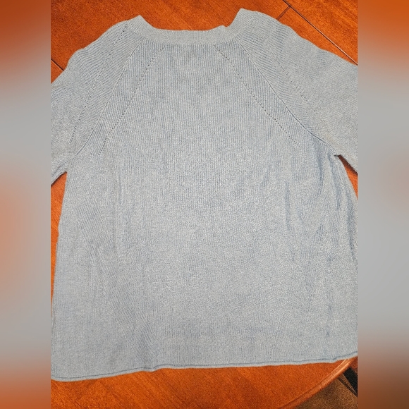 Blue V-Neck Sweater - Picture 15 of 15